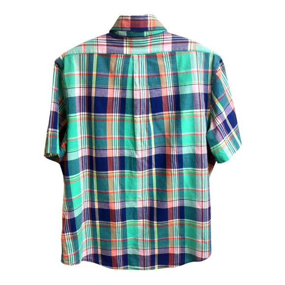 Brooks Brothers 1818 Regent Cotton Madras Original Polo Short Sleeve Shirt - Picture 7 of 9